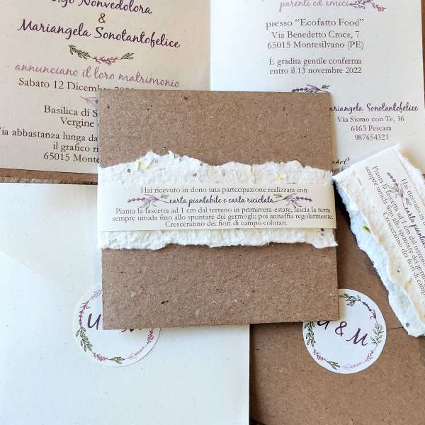 inviti carta piantabile ecofattoart